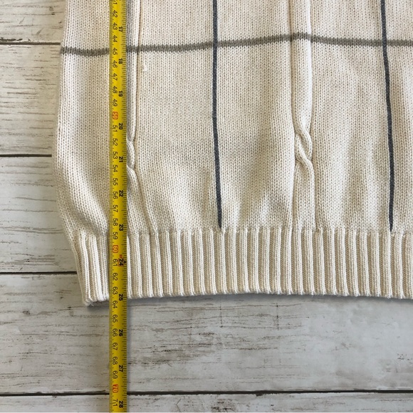 BILL BLASS Menswear Men’s Cream Crewneck Knit Pullover Sweater Size L - Picture 9 of 11